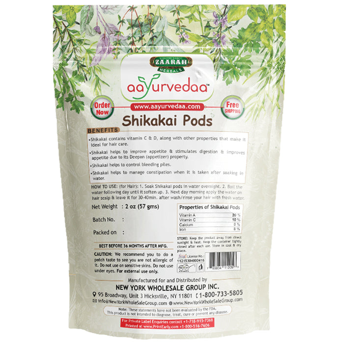 Zaarah Herbals Aayurvedaa 100% Shikakai Pods