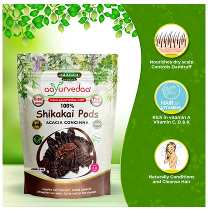 Zaarah Herbals Aayurvedaa 100% Shikakai Pods