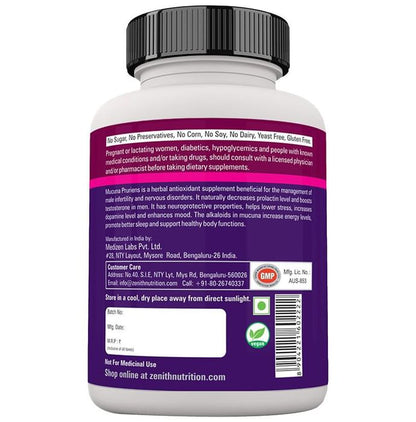Zenith Nutrition Mucuna Pruriens Plus 200mg Capsule