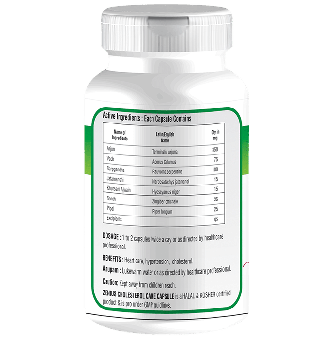 Zenius Cholestrol Care Capsule for Controls Cholesterol | Promotes Overall Wellness of the Heart