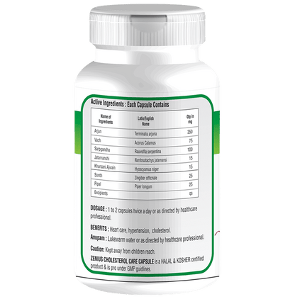 Zenius Cholestrol Care Capsule for Controls Cholesterol | Promotes Overall Wellness of the Heart