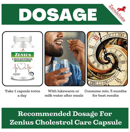 Zenius Cholestrol Care Capsule for Controls Cholesterol | Promotes Overall Wellness of the Heart