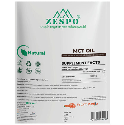 Zespo MCT Oil Powder with Prebiotic Fiber