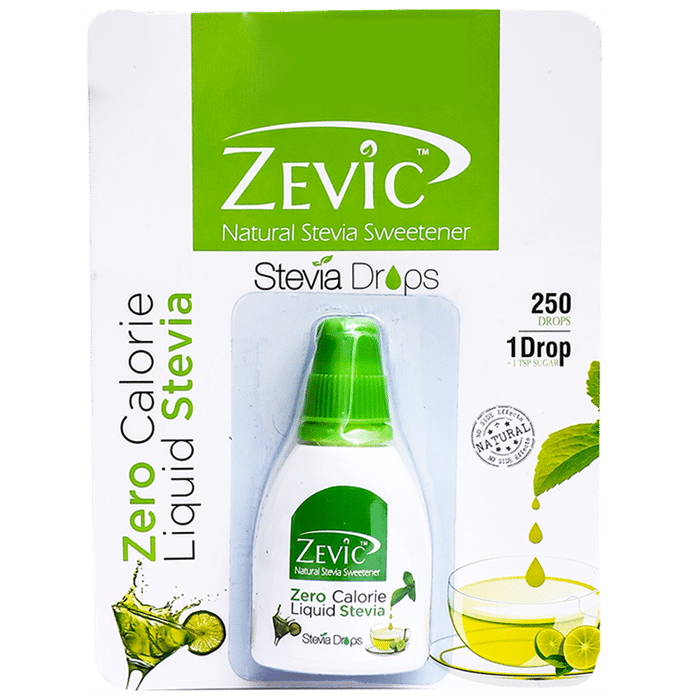 Zevic Stevia Zero Calorie Liquid 250 Drops - Classic Derma