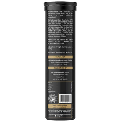 Zingavita Ayurveda Himalayan Shilajit with Ashwagandha Effervescent Tablet Cola