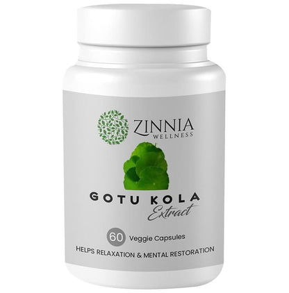 Zinnia Wellness Gotu Kola Extract Veggie Capsule - Classic Derma