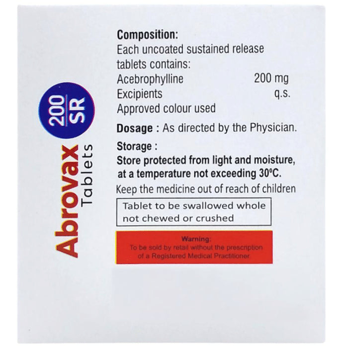 Abrovax 200mg Tablet SR