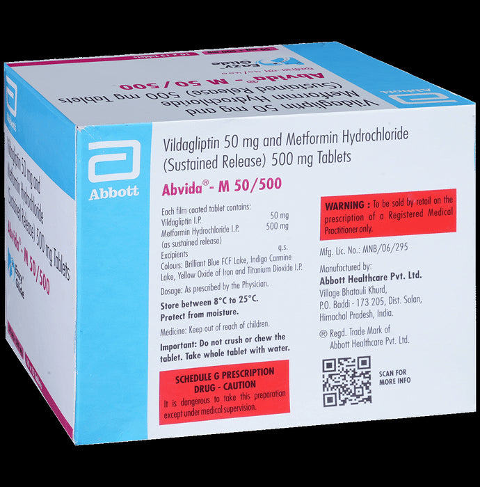 Abvida-M 50/500 Eazy Glide Tablet SR