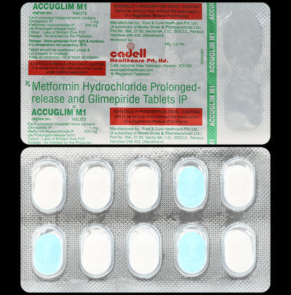Accuglim M 1mg/500mg Tablet - Classic Derma