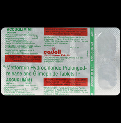 Accuglim M 1mg/500mg Tablet
