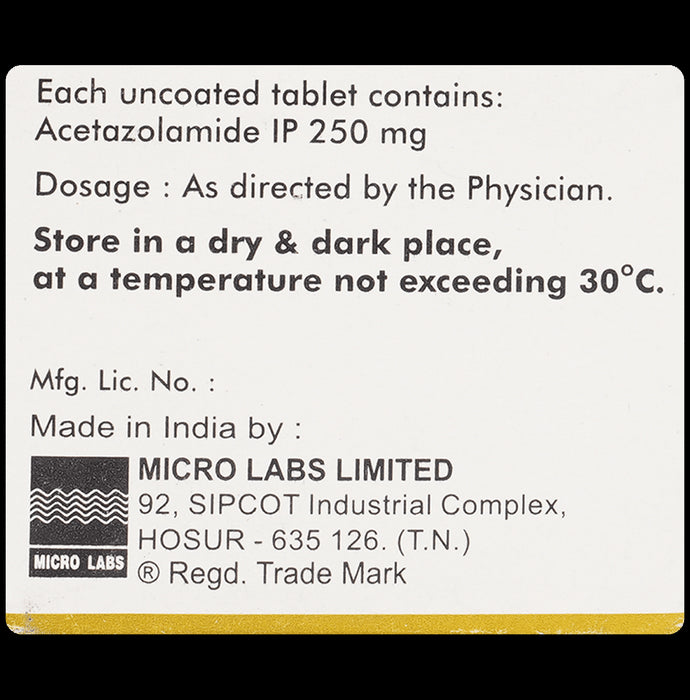 Acetamide 250mg Tablet