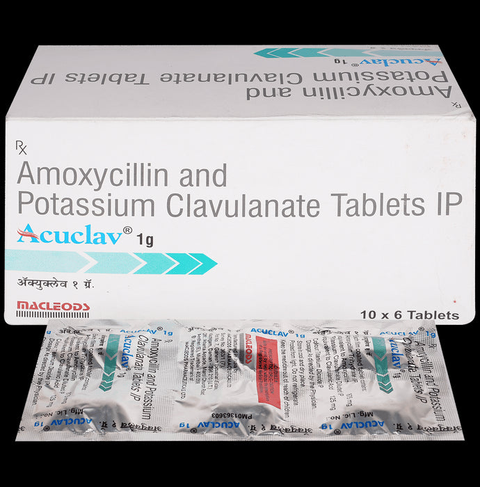 Acuclav 1000mg Tablet - Classic Derma