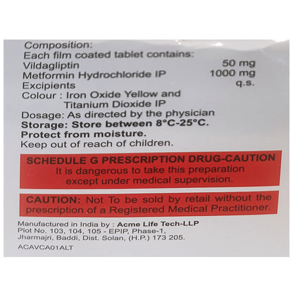 Acvilda-M 1000mg/50mg Tablet