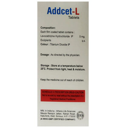Addcet-L 5mg Tablet