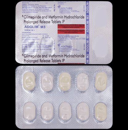Adglim M 3mg/500mg Tablet PR - Classic Derma