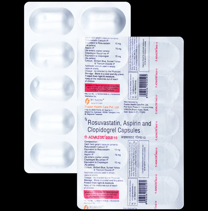 Advastat Gold 75mg/10mg/75mg Capsule - Classic Derma