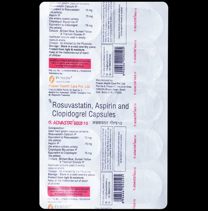 Advastat Gold 75mg/10mg/75mg Capsule