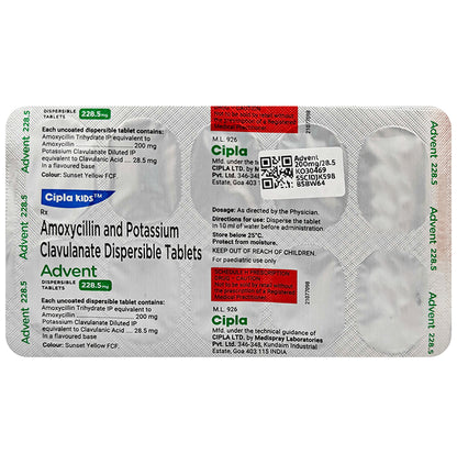 Advent 200mg/28.5mg Tablet DT