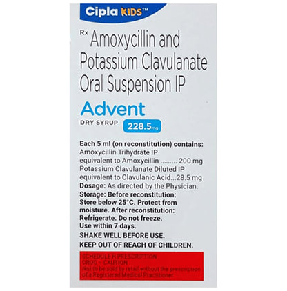 Advent 228.5mg Dry Syrup Tangy Orange