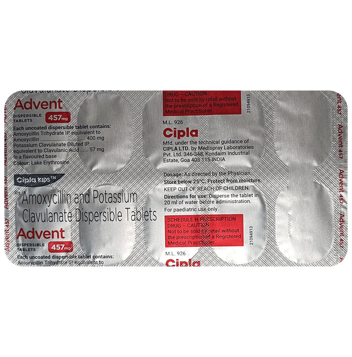 Advent 400mg/57mg Tablet DT