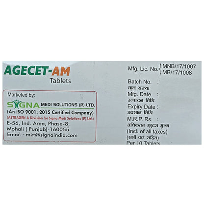Agecet-AM Tablet