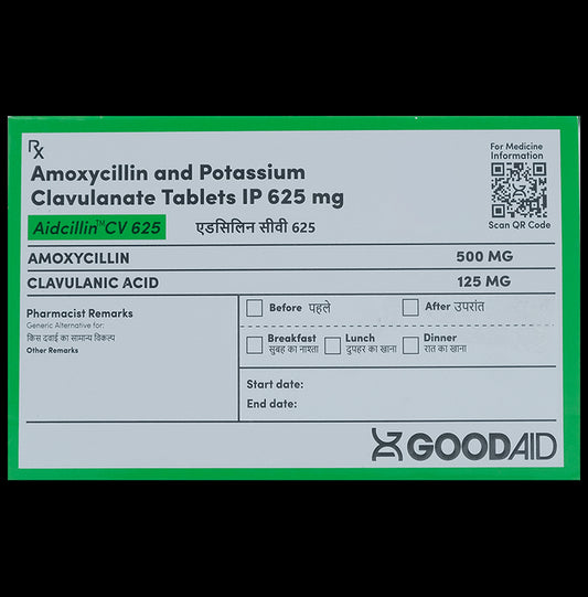 Aidcillin CV 625 Tablet - Classic Derma