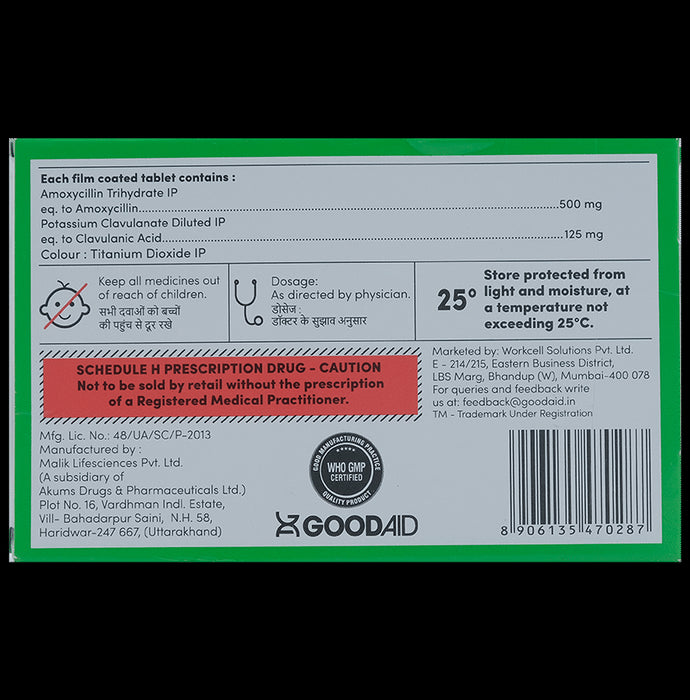 Aidcillin CV 625 Tablet