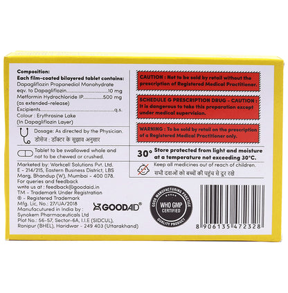 Aidgliflozin M 500 Tablet ER