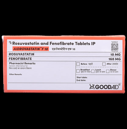 Aidrovastatin F 10 Tablet - Classic Derma