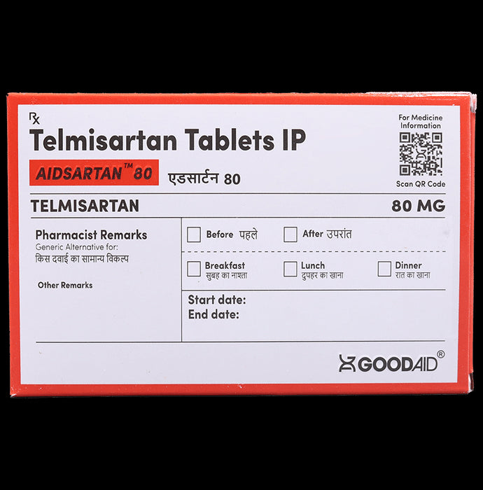 Aidsartan 80 Tablet - Classic Derma