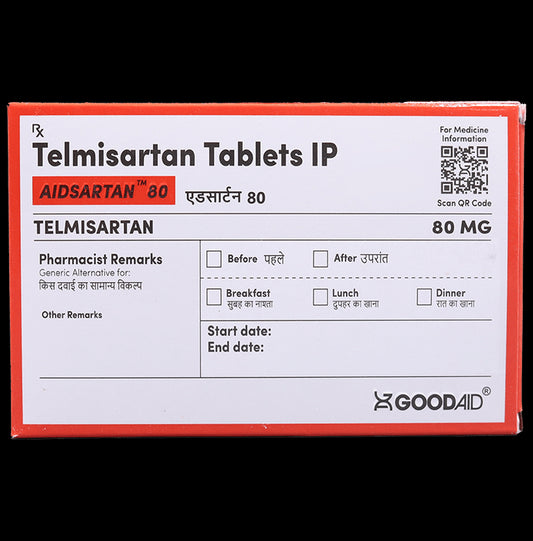 Aidsartan 80 Tablet - Classic Derma