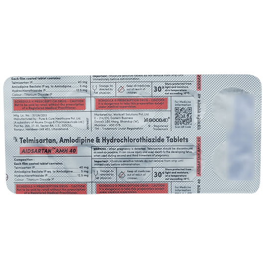 Aidsartan AMH 40 Tablet - Classic Derma
