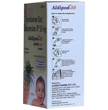 Aldipod 50 Dry Syrup Pineapple