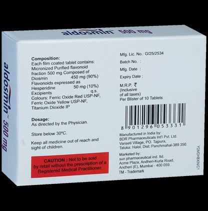 Aldosmin 500mg Tablet