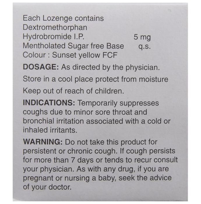 Alex Cough Lozenges Sugar Free