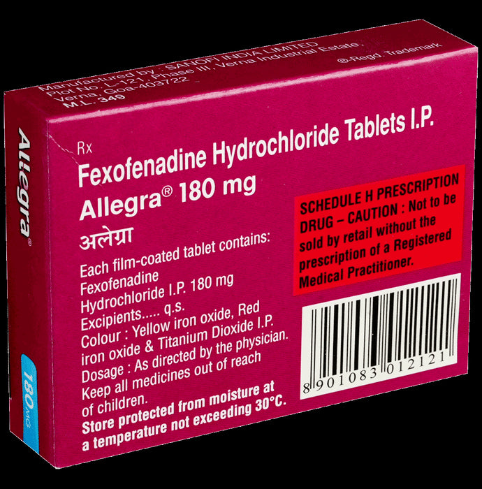 Allegra 180mg Tablet