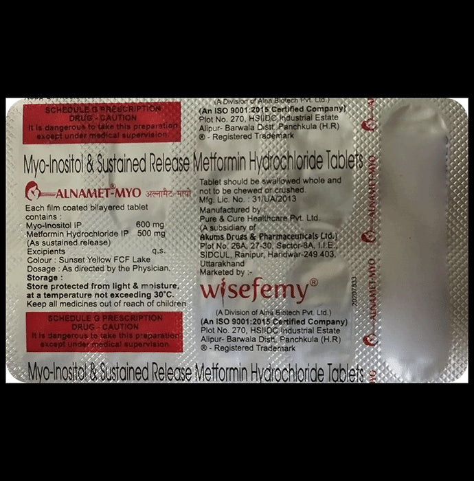 Alnamet Myo 500mg/600mg Tablet - Classic Derma