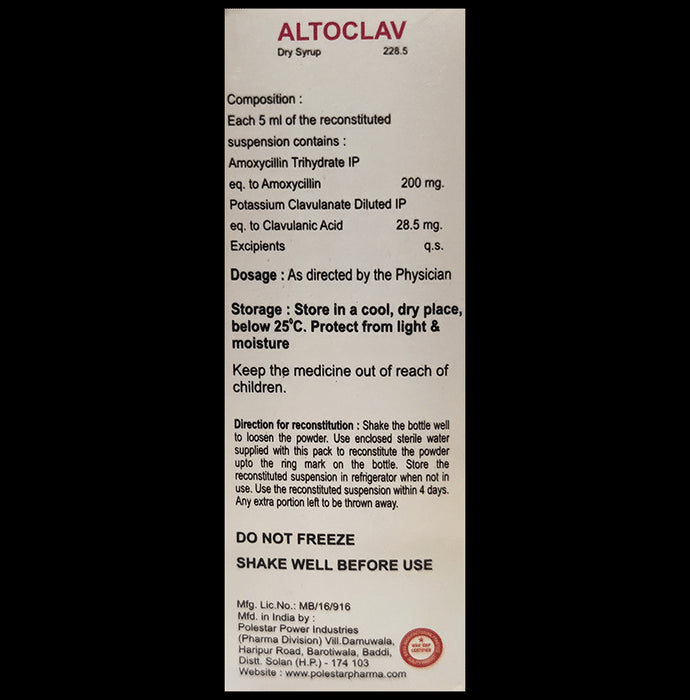 Altoclav Dry Syrup