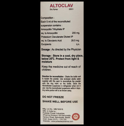 Altoclav Dry Syrup