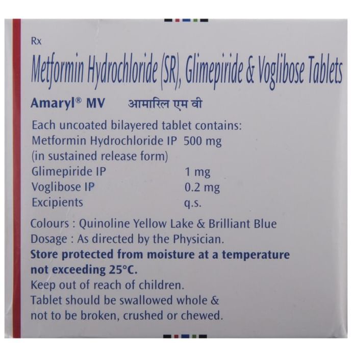 Amaryl MV 1mg Tablet SR
