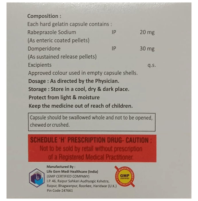 Acease D 30mg/20mg Capsule