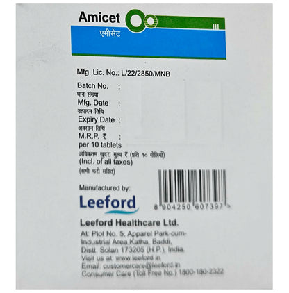 Amicet 5 mg/60 mg Tablet