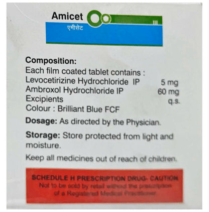 Amicet 5 mg/60 mg Tablet