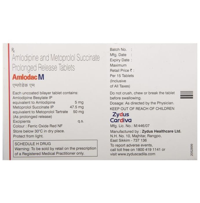 Amlodac M 5mg/50mg Tablet PR