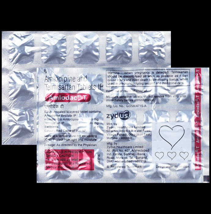 Amlodac T 40 mg/5 mg Tablet - Classic Derma