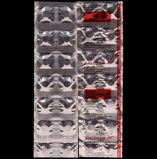 Amlokem AT 5 mg/50 mg Tablet - Classic Derma
