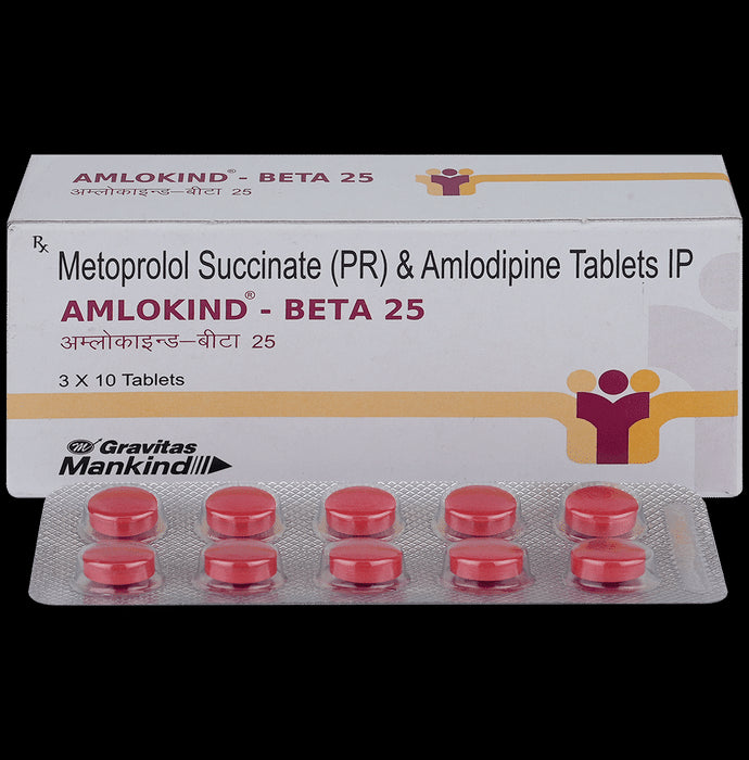 Amlokind Beta 5mg/25mg Tablet PR - Classic Derma