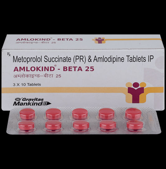 Amlokind Beta 5mg/25mg Tablet PR - Classic Derma