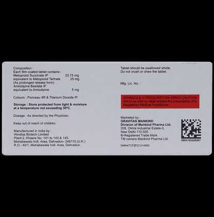 Amlokind Beta 5mg/25mg Tablet PR