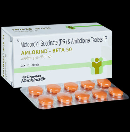 Amlokind-Beta 50 Tablet PR - Classic Derma
